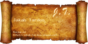 Jakab Tardos névjegykártya